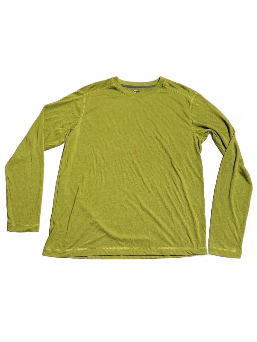 REI Co-op Mens Long-Sleeve Crew Neck L Green Lightweight Base Layer Top Gorpcore